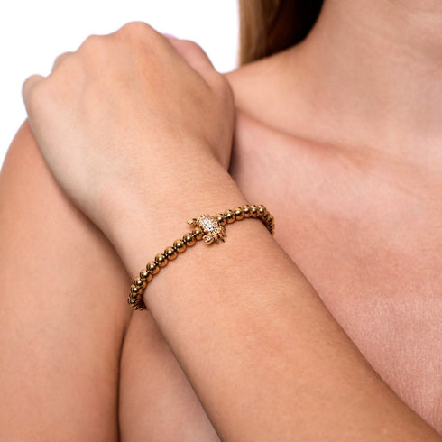 Wendekreis des Krebses | 18 Karat Gold | Kristall-Seekrabbe